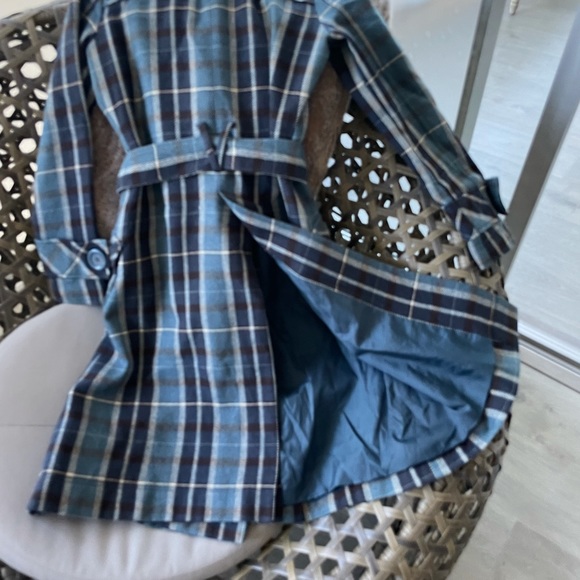 Deep green plaid fitted coat by Tulle - Picture 2 of 4